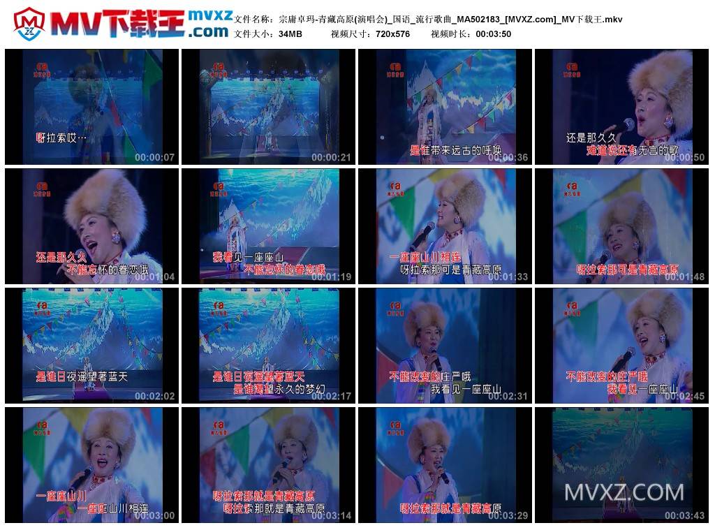 宗庸卓玛-青藏高原(演唱会)_国语_流行歌曲_MA502183